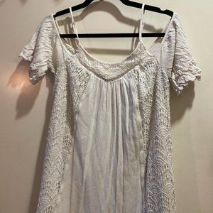 Mossimo off the shoulder lace shirt dress